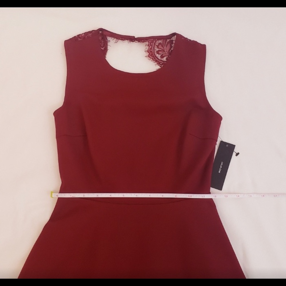 Nwt Lulu's Need You Close Lace Backless Dress Wine - image 6